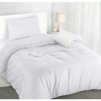 Image of Utopia Bedding Single Duvet Cover Set Soft Microfibre Polyester with Pillow case Quilt (White)