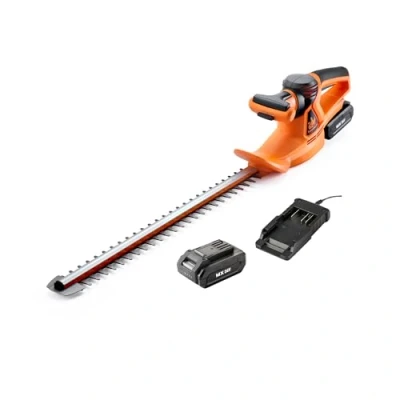 Image of LawnMaster MX 24V 52cm Cordless Hedge Trimmer with Lithium ion 2.0 Ah Battery and Charger Safety Switch System, Laser cut Blade 2 Year Guarantee