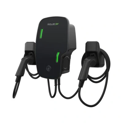 Image of Zura Smart Ev Charger 2 X Up To 7.4Kw Type 5M Tethered Black Rolec3150B