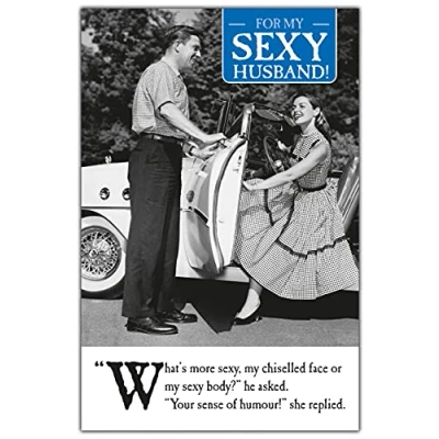 Image of Husband Anniversary Card, Sexy Funny Card For Husband, Cards, 159x235mm