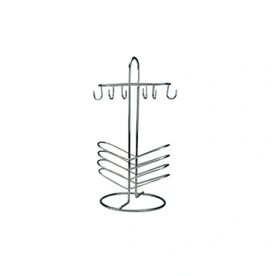 Image of APOLLO Chr Cup &amp; Saucer Rack 6pce, Multi Colour, 17x36x18.6
