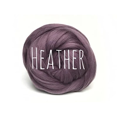 Image of Chunky Wool Heather for arm Knitting Blanket Weaving Felting Jumbo Yarn Giant Soft 50g (0.11lb)