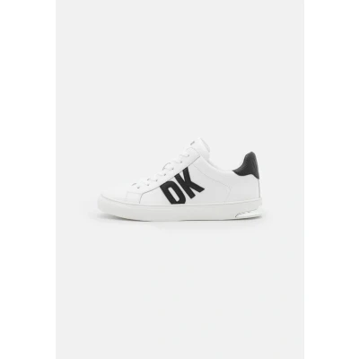 Image of DKNY Abeni LACE UP Trainers, Women&#039;s, Size: 3.5, Bright white/black Leather