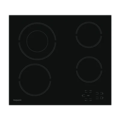 Image of Hotpoint HR 612 C H Black Built in 58 cm Ceramic 4 zone(s)