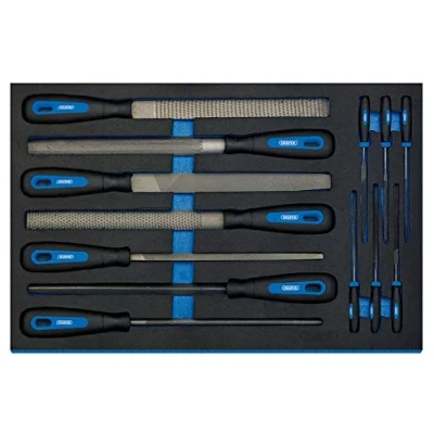 Image of Draper Hand File Set in 3/4 Drawer EVA Insert Tray (13 Piece)
