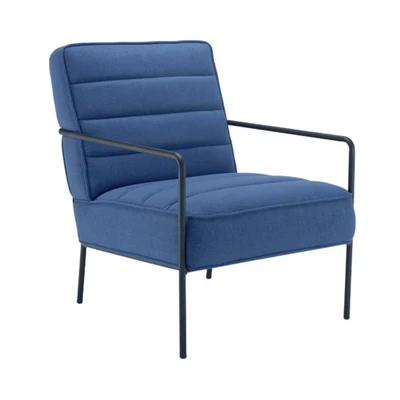 Image of Jemini Reception Wire Frame Armchair Navy KF90478