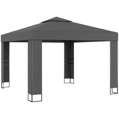 Image of vidaXL Gazebo with Double Roof 3x3 m Anthracite