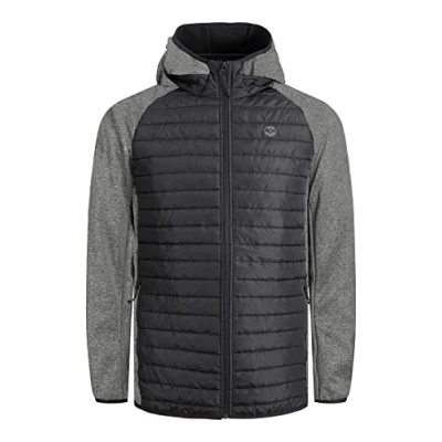 Image of JACK &amp; JONES Male Hybrid Jacket, Black/w. Grey Melange, XXL
