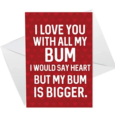 Image of Funny Valentines Day Card For Boyfriend Husband Novelty Him Rude Gift