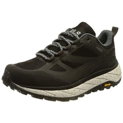 Image of Jack Wolfskin Women&#039;s TERRAVENTURE Texapore Low W Walking Shoe, Phantom/Gray, 7.5 UK