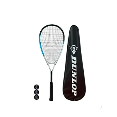 Image of Dunlop Hyper Lite Nano Squash Racket, Full Protective Cover &amp; 3 Balls