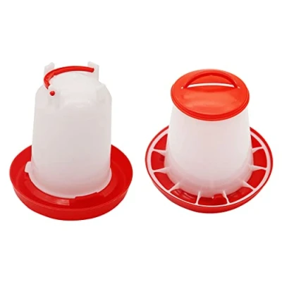 Image of Poultry Waterer and Feeder, Plastic Chicken Drinker Feeder Dispenser Set for Hen Chicks Duck Quail(1.5L 1.5 Kg Feeder)