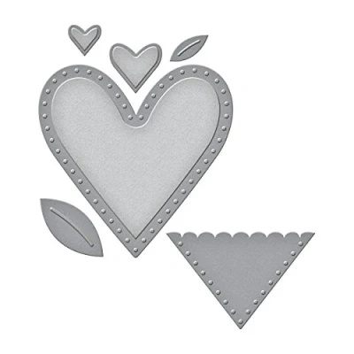 Image of Spellbinders D Lites Hearts Etched Dies, Brown