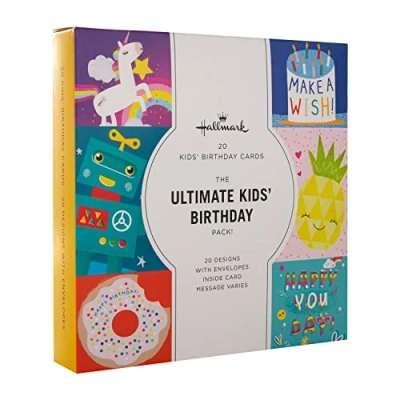 Image of Hallmark Kids Birthday Cards Multipack of 20 in Fun Designs