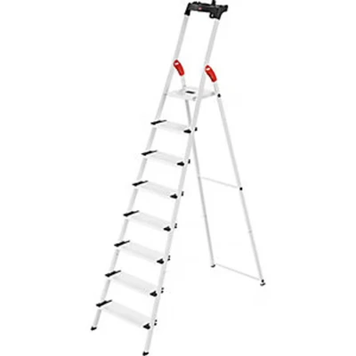 Image of Hailo 8040 707 XXL safety ladder, 7 steps, multifunction tray, 130 mm deep made in Germany