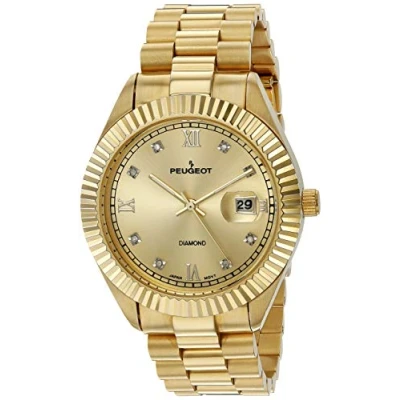 Image of Peugeot Men Analog Japanese Quartz Watch with Metal Strap 1053CH