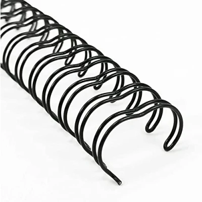 Image of RAYSON Wire Binding Spines, 34 Loops, 60 Sheets, 3:1 Pitch, 11.1 mm, A4, Black, Pack of 100