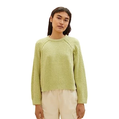 Image of TOM TAILOR Denim Women&#039;s 1038141 Basic Jumper, 32256 dusty pear Green, XXL