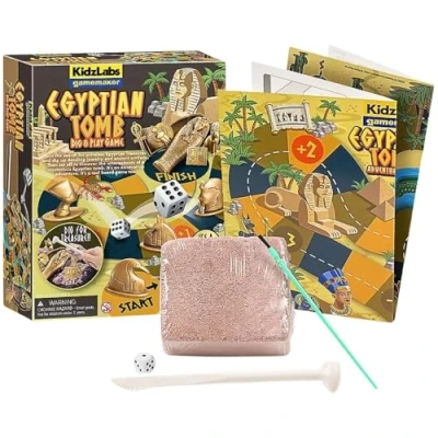 Image of 4M 403455 KidzLabs Egyptian Tomb Play Science &amp; Exploration Kit Dig for Treasure Kids 5+, Mittel