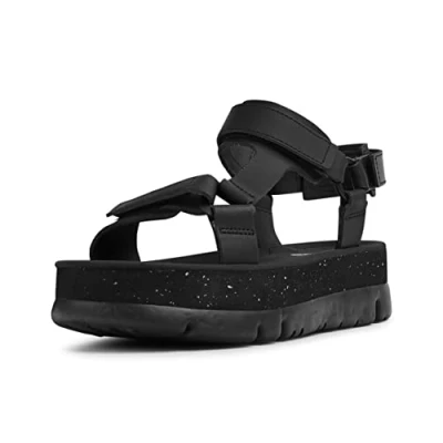 Image of Camper Women&#039;s Oruga Up K201037 Wedge Sandal, Black 024, 3 UK