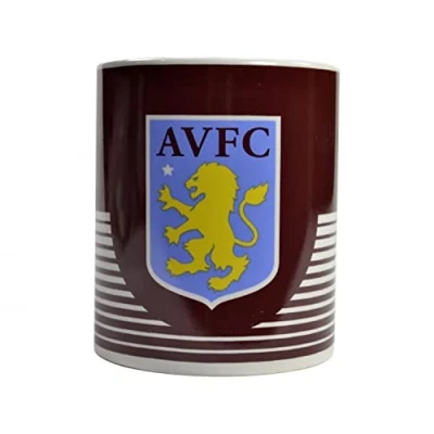 Image of AVFC Aston Villa Mug Linear Football Gift, Multicolour