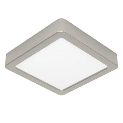 Image of Eglo LED Ceiling Light Fitting Fueva 6, Square lamp, Flush Fixture, Plastic in Silver and White, Lighting Warm White Cold 15x15 cm