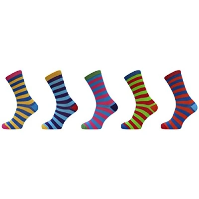 Image of clicktostyle 6 Pairs Boys Stripe Multicolour Ankle Socks (4/7)