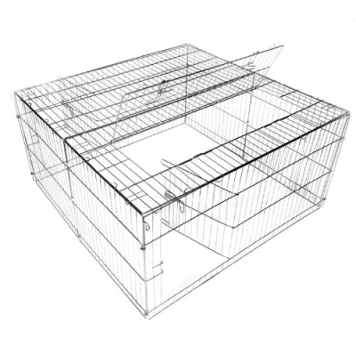 Image of Walter Harrison Sandford Square Small Animal/Chicken Run Cage, Enclosure for Rabbits, Hamsters, Guinea Pigs 120x120x60cm