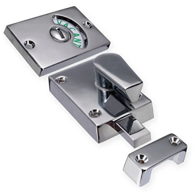 Image of 63mm Polished Chrome Toilet Indicator Bolt Lock Engaged/Vacant