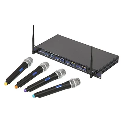 Image of VOCOPRO UHF 5800 PROFESSIONAL 4 CHANNEL WIRELESS MICROPHONE SYSTEM