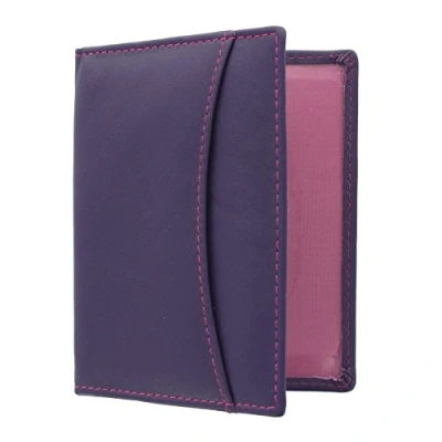 Image of Mala Leather Odyssey Soft Travel Pass/Oyster Card Holder 555_14 Purple