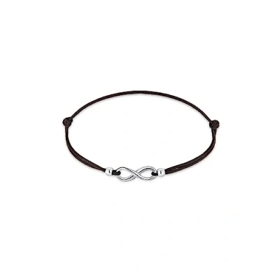 Image of Elli Bracelet Ladies Infinity Symbol Elastic Black in 925 Sterling Silver