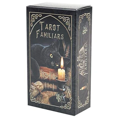 Image of Nemesis Now Lisa Parker Familiar Tarot Cards 12cm Black