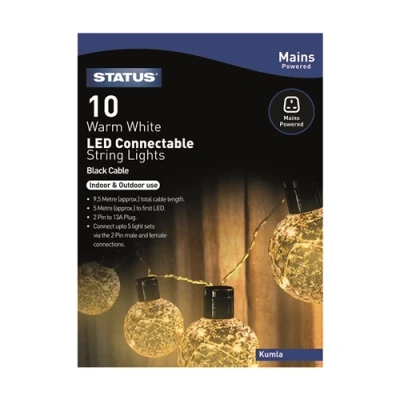 Image of Status Kumla 10 Connectable Party Lights Warm White LED Indoor/Outdoor Use Mains Powered