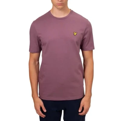 Image of Lyle &amp; Scott Men&#039;s Plain T Shirt with Logo, Mallow, XL