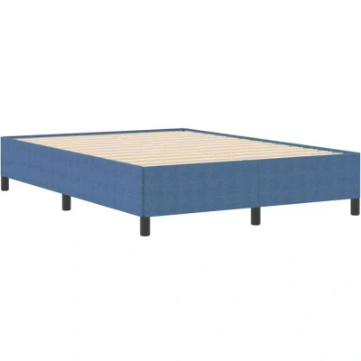 Image of vidaXL Bed Frame Blue 140x200 cm Corduroy Fabric