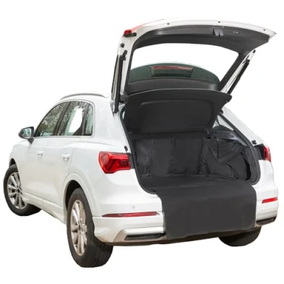 Image of UK Custom Covers BL650 Tailored Waterproof Boot Liner Mat Black To Fit Audi Q3 2019 Onwards