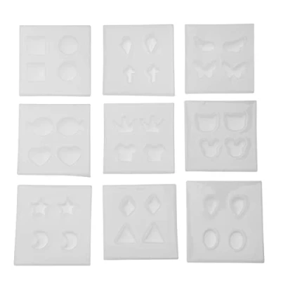 Image of 9Pcs Earring Resin Casting Molds Silicone Mold for Making Earrings Jewelry Polymer Clay, Pendant