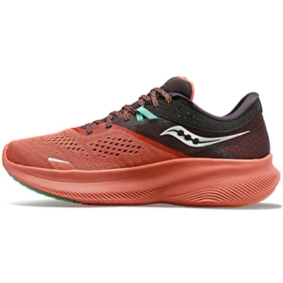 Image of Saucony Women&#039;s Ride 16 Sneaker, Soot/Basalt, 10.5