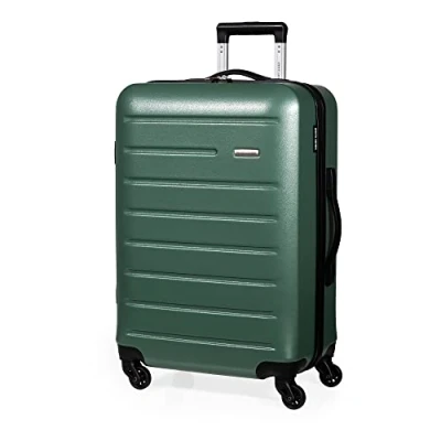 Image of Pierre Cardin Voyager 21 Inch Small Suitcase Khaki, Hard Sided Cabin, Travel Luggage with 4 Spinner Wheels, Weight 3kg 38.9L Height 54.4cm Fits 55x45x35 Cage CL893 (Khaki, Small)