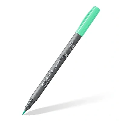 Image of STAEDTLER 371 506 Pigment Arts Brush Pen Jade Green (Box of 10)