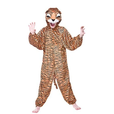 Image of Kids Animal Tiger Fancy Dress Costume Large (7 8 Years)