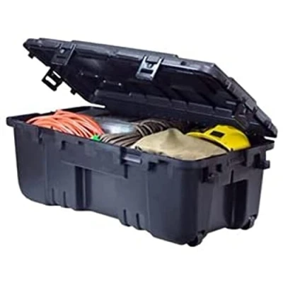 Image of PLANO Hinged Sportsman&#039;s Trunk,Black, Military Grade Storage Box with Hinge, Heavy Duty, Large, Camping &amp; Army Trunks, Perfect for Hunting, Paintball, Airsoft or Home