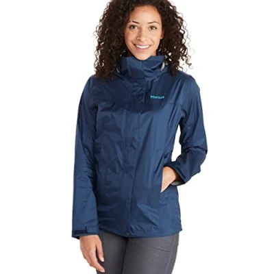Image of Marmot Women PreCip Eco Jacket, Waterproof Lightweight Hooded Rain Windproof Raincoat, Breathable Windbreaker, Ideal for Running and Hiking