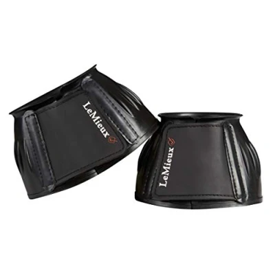 Image of LeMieux Rubber Bell Overreach Horse Boots Over Reach or for Horses Protective Gear and Training Equipment Equine Boots, Wraps &amp; Accessories (Black/Large)