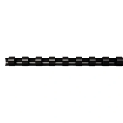 Image of Fellowes 51 mm A4 Oval Plastic Binding Combs Black, Pack of 50