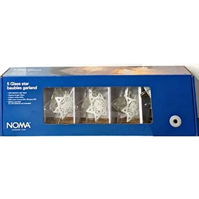 Image of Noma Glass Star Light Chain with 5 LED&#039;s (Pack of 1)
