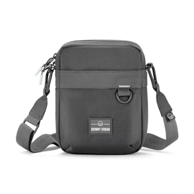 Image of Johnny Urban Shoulder Bag Men &amp; Women Grey Jayden Sling for Festival, Sports, Travel, Everyday Use Small Man Cross Body Water Repellent Pouch Lightweight