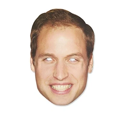 Image of SHATCHI Prince William Face Mask Celebrity Stag Hen Night Party Fancy Dress Accessories Royal Family Support Celebration