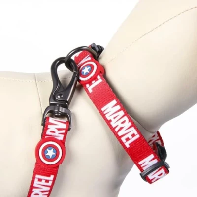 Image of Cerdá for Fan Pets Dog Collar with Marvel Motifs Printed Made of 100% Polyester, Durable Fabric and Small Metal Pendant Officially Licensed by